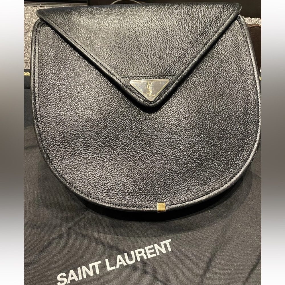 Stunning Vintage Black Yves Saint Laurent Crossbody / Shoulder Bag